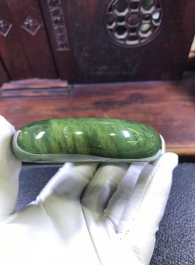 析木绿河磨玉虎皮纹60口手镯98克和田玉东北籽料透闪石玉手镯正品