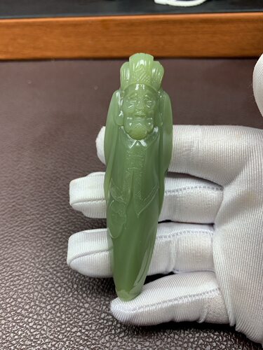 析木河磨玉大地主手把件71克天然和田玉大地主厂里直销定制定做