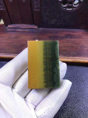 和田玉析木绿河磨玉细皮牌子平安无事牌吊坠挂坠58克东北岫岩玉