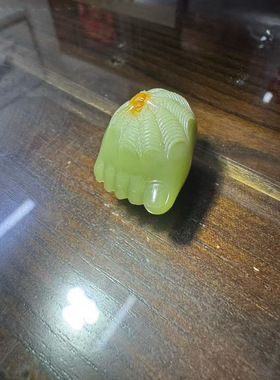 和田玉析木河磨玉椴树林料小脚丫蜘蛛知足常乐摆件手把件挂坠