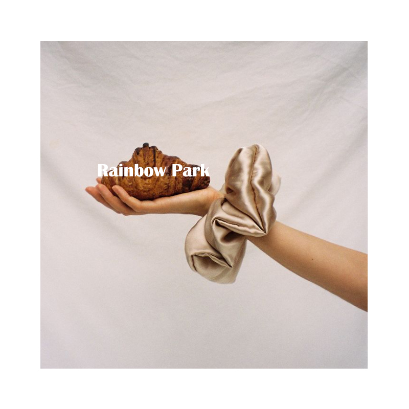 2件包邮灰驼色30姆米真丝发圈