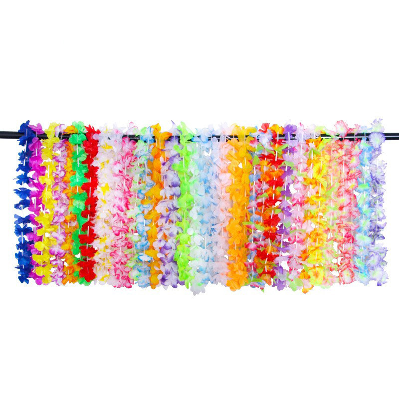 夏威夷花环36PCS花环组合套装草裙舞彩色花派对婚礼布置道具