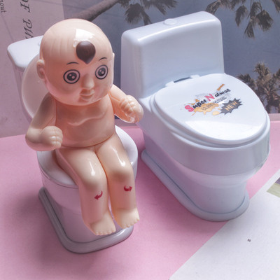 沙雕喷水马桶撒尿娃娃整人搞怪