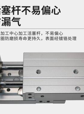 亚德客滑台气缸HLQ/HLQL16X10X20X30X40X50X75X100SA/AS/AF/B/BS