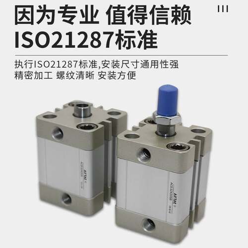 亚德客紧凑型薄型气缸ACE100X5X10X15X20X25X30X35X40X45X50-S-SB