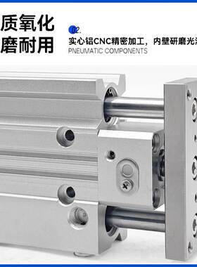 SMC薄型带导杆MLGPM带锁气缸MLGPL20-25-32-40-50-100-125-150-FB