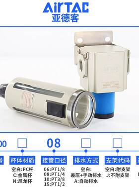 原装亚德客GPF系列油雾分离器GPF20008/GPF30010/GPF40015A/M/D