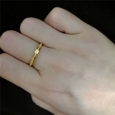 18k金戒指女款轻奢小众高级感