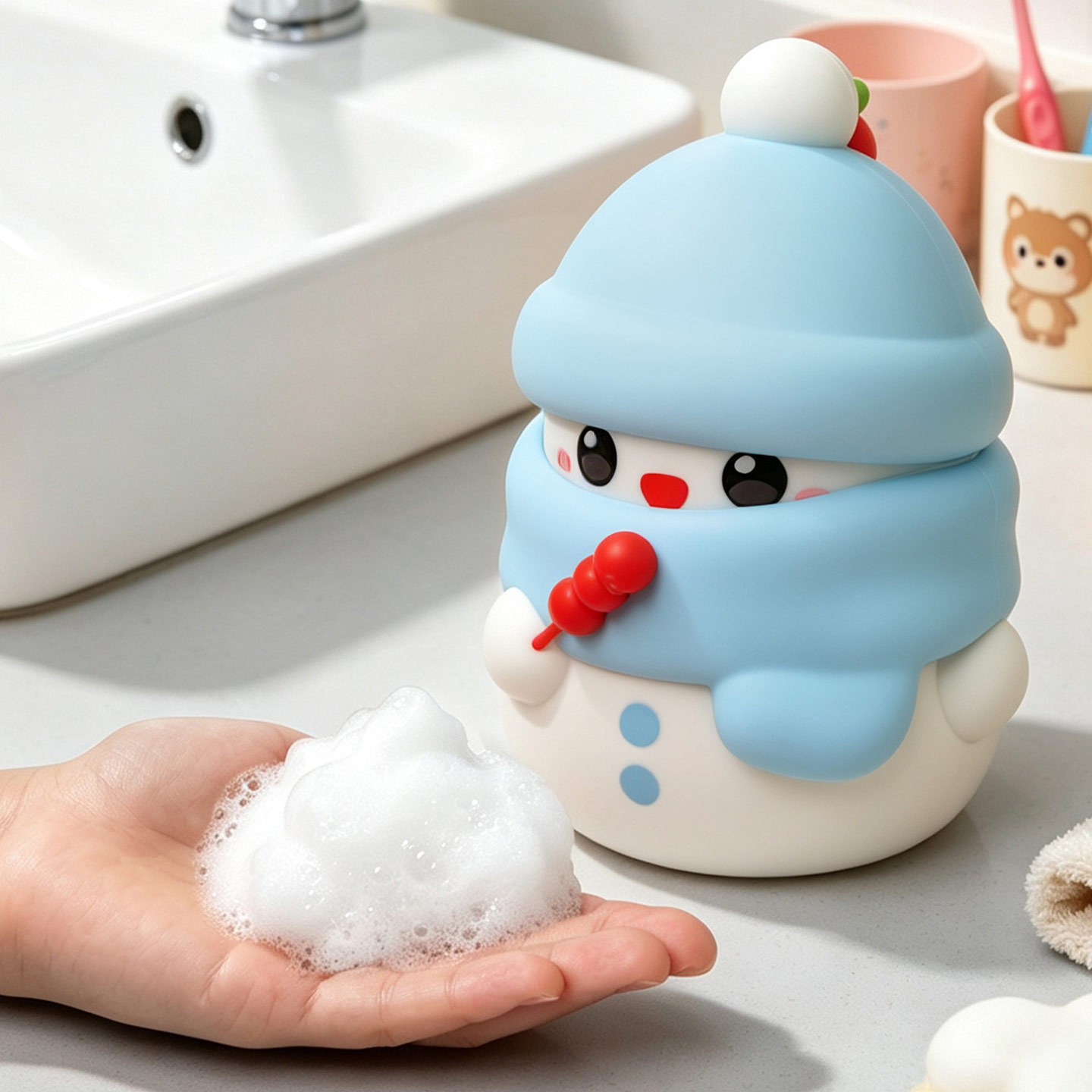 雪人洗手机智能自动感应泡沫可爱创意生日礼物家用儿童男女生七夕