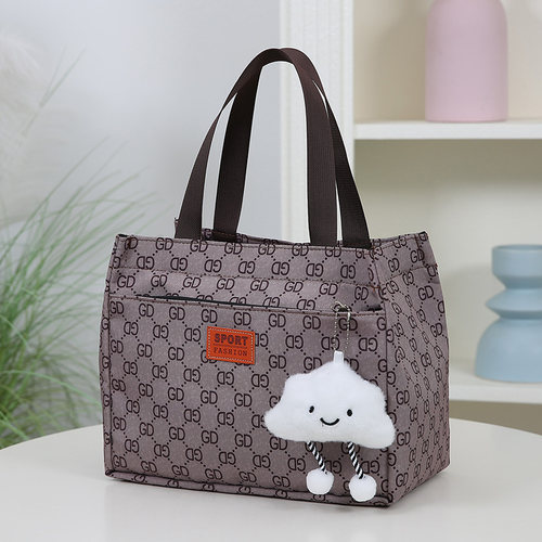 饭袋便当包手提袋上班通勤妈咪包学生百搭午餐包带饭盒帆布手拎包