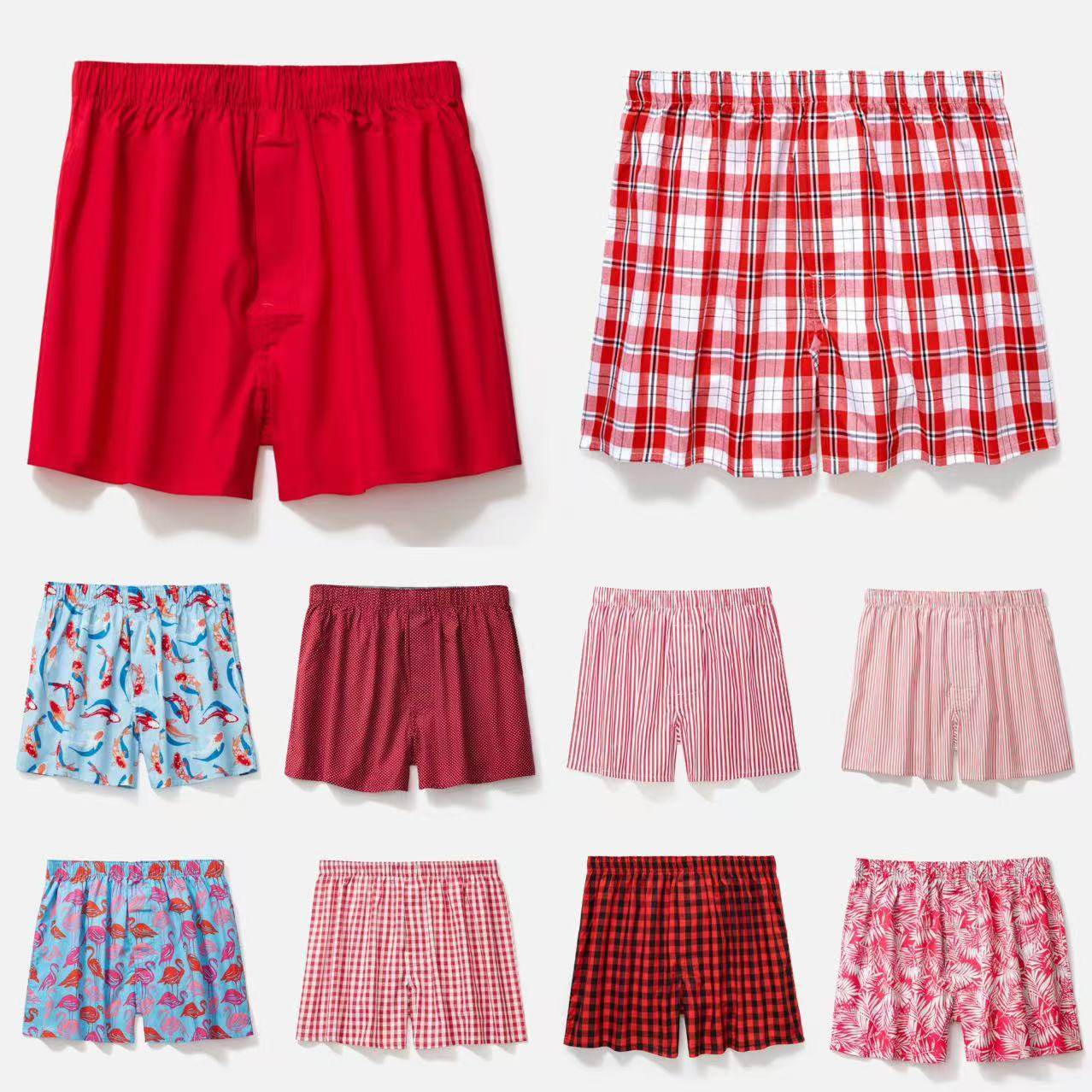 2条装阿罗裤本命年大红内裤男士纯棉宽松透气大码梭织内裤平角裤,女士内衣/男士内衣/家居服,男阿罗裤,淘宝优惠券,粉丝福利购,淘宝优惠卷