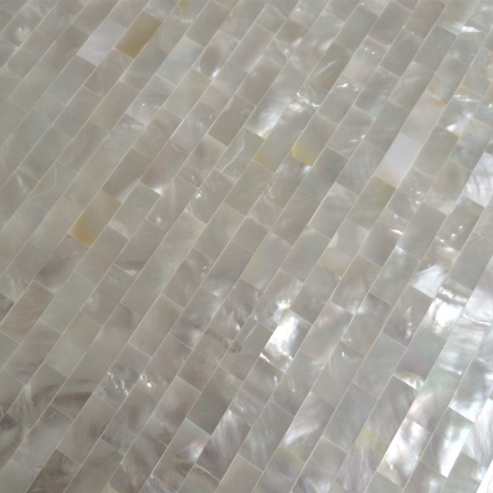 afsj天然白蝶贝壳马赛克无缝密拼奢华客厅玄关电视墙定制瓷砖