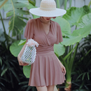 泳衣女大码 胖mm200斤遮肚显瘦保守遮肉性感连体大胸ins风温泉泳装