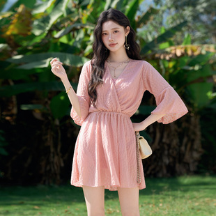 泡温泉 新款 泳衣女大码 分体三件套胖mm遮肉显瘦保守大胸高级感罩衫