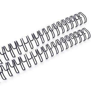 订圈台历按压铁 31.8m黑白色装 活页环A4装 订铁圈双线圈铁环6.4mm