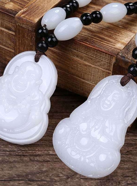 好运招财男女情侣吉祥吊坠闺蜜护身符玉佩挂脖礼物玉石饰品高颜值