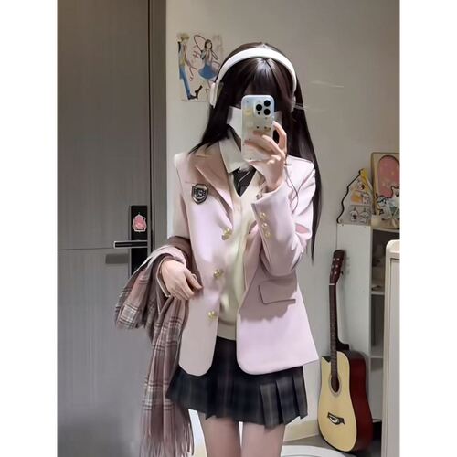 花铃の太太原创表参大jk制服套装学院风女西服校供感外套西装秋季