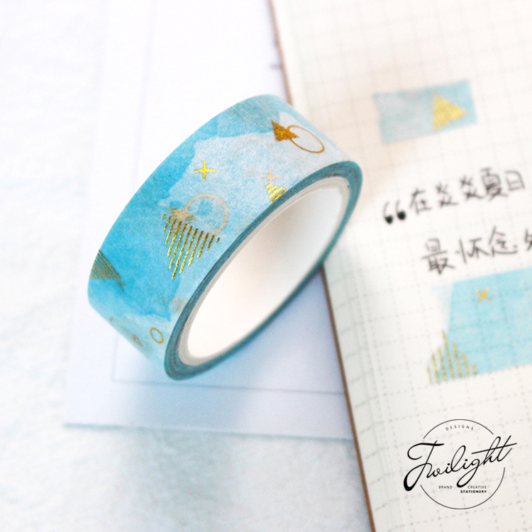 水彩流金系列烫金日本和纸贴胶带