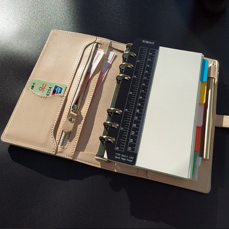 仓末手工植鞣牛皮记事本多功能活页拉链笔记本6孔活页夹A6手账|ruв категории электронный словарь/электрический бумажных книг/канцелярские принадлежности, бумажные книги, ноутбук/блокнот - от Buy2taobao.com для оказания профессиональной услуги покупки агента Taobao
