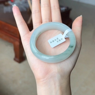 天山翠·石韵轩天然新疆金丝玉手玉镯冰种翡翠飘花高冰新中式新年