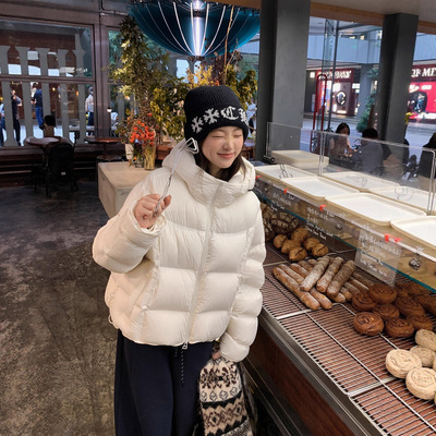 90白鸭绒平湖羽绒服女云朵轻盈泡芙款2025冬季新短款小个子面包服