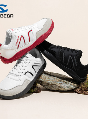 哈比熊HOBIBEAR春秋系带宽头鞋情侣男女通用日常通勤轻运动鞋单鞋