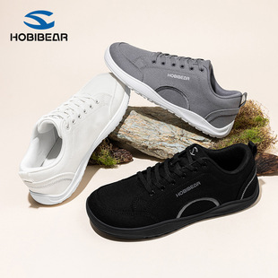 HOBIBEAR宽头鞋春秋女士运动鞋单鞋休闲鞋轻便系带平底鞋厂家直销