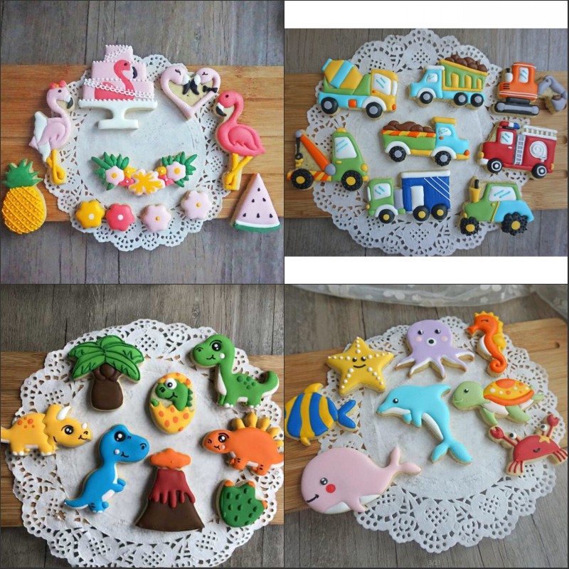 正惠独角兽动物糖霜塑料饼干模具