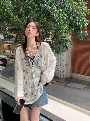白色针织罩衫女春季吊带外搭