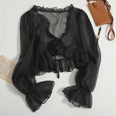 开衫 配吊带裙子 雪纺防晒衣薄款 冰丝罩衫 小外套潮 披肩外搭女夏季