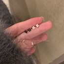 迷你精致方钻锆石耳钉耳骨钉女小众设计小香风耳饰潮 睡觉不用摘