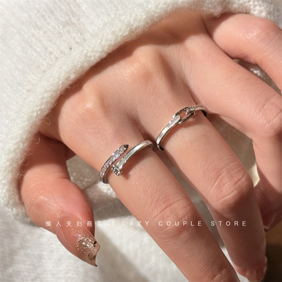 2025新款轻奢钉子贝母小众戒指