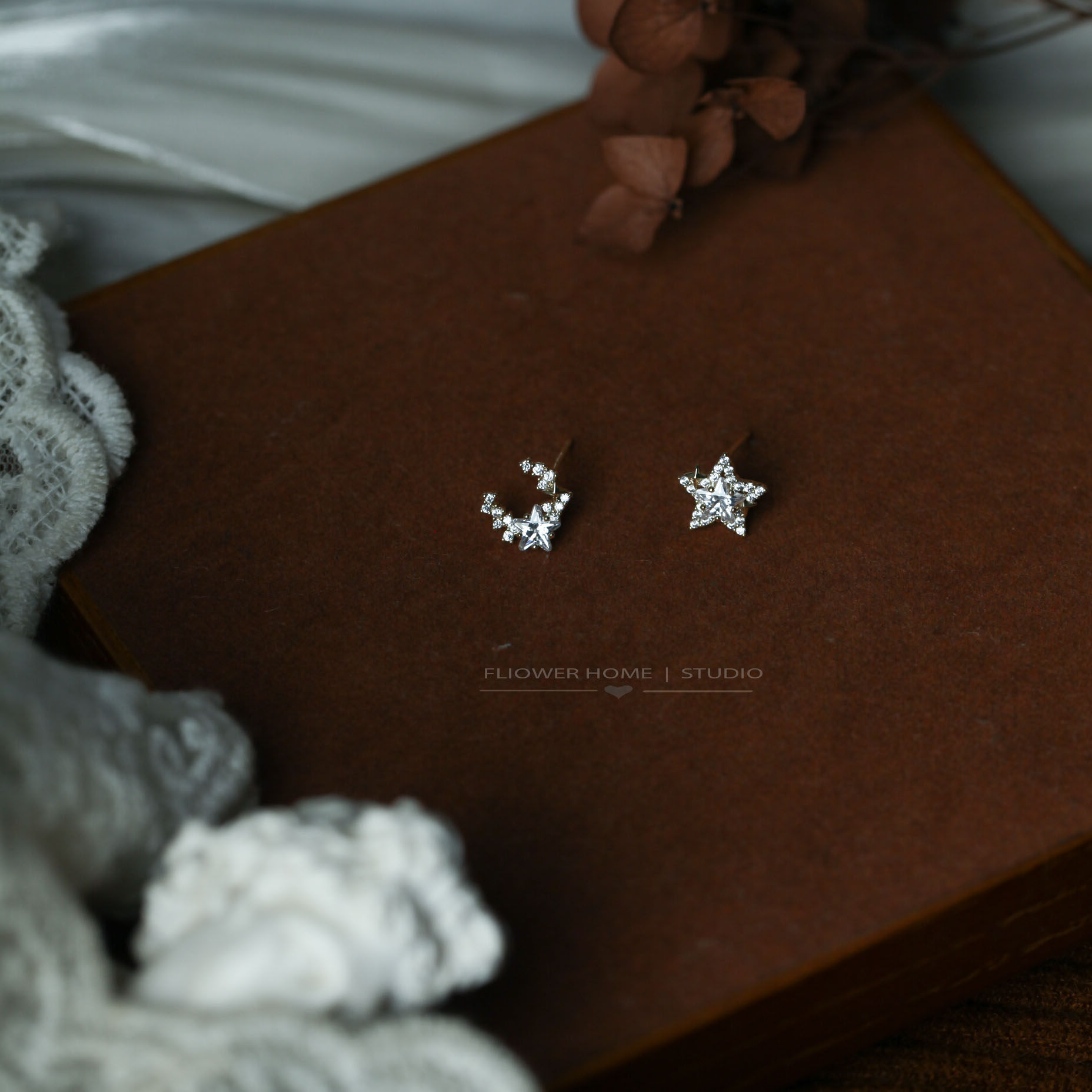 花宿studio 醒月～闪亮星星月亮甜美时尚精致s925银针耳钉耳环女,饰品/流行首饰/时尚饰品新,耳钉,淘宝优惠券,粉丝福利购,淘宝优惠卷