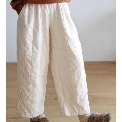 加厚松紧腰宽松棉裤气球裤