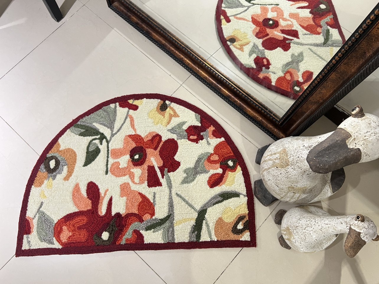 外贸美式手工地毯地垫88*60cm家用入户卫生间厨房柔软清新复古,居家布艺,地毯,淘宝优惠券,粉丝福利购,淘宝优惠卷