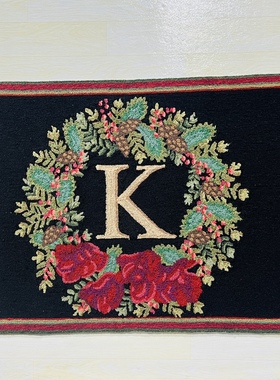 出口工厂美式手工地毯地垫183*93cm家用入户门厅玄关床边轻奢复古