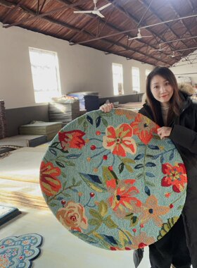 出口手工织造地毯地垫复古美式