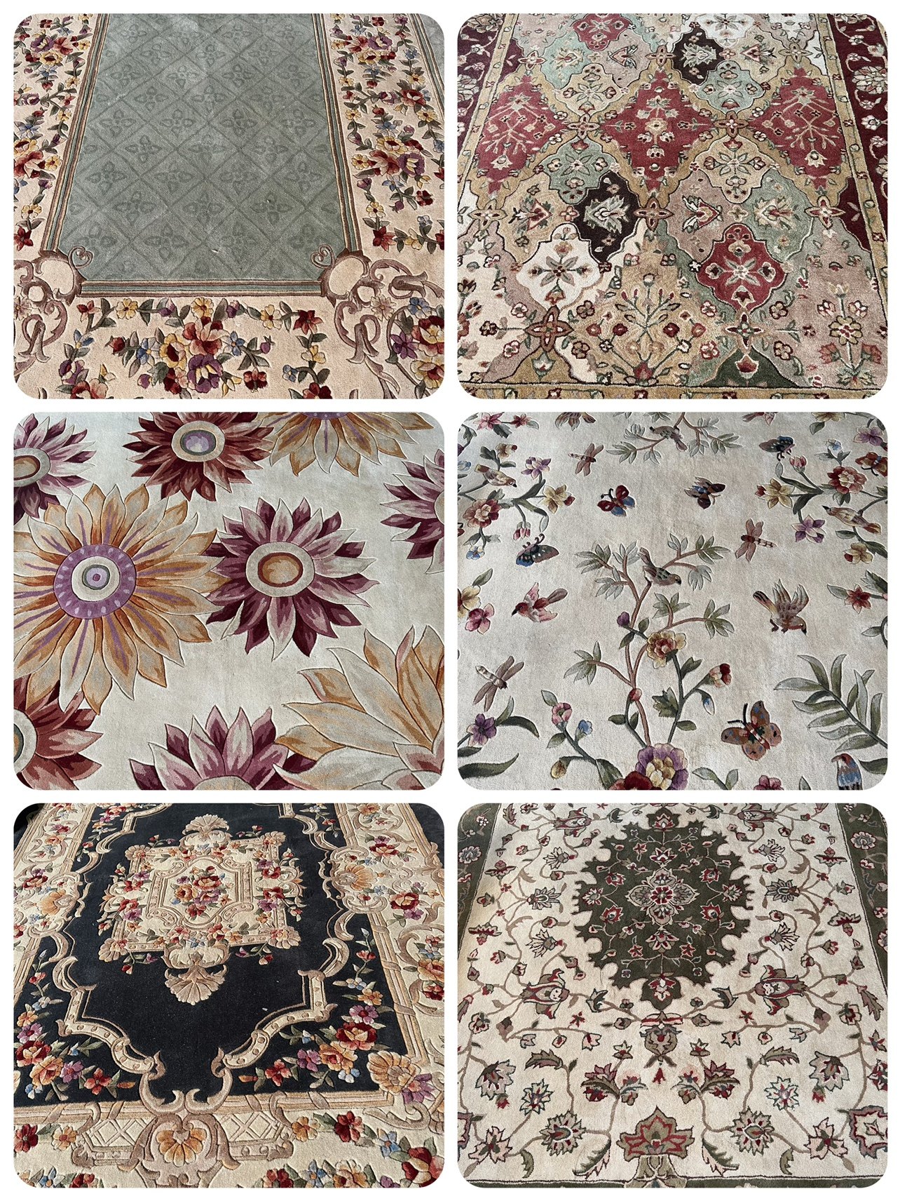 270*210出口外贸清微瑕羊毛手工地毯家用客厅美式复古轻奢加厚软