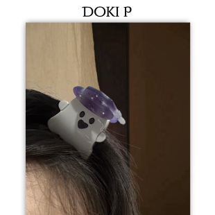 Doki P《幻紫小幽灵》原创设计鬼马精灵刘海发夹小抓夹女