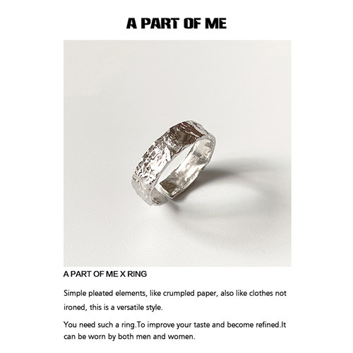 纯银小众暗黑风开口戒指