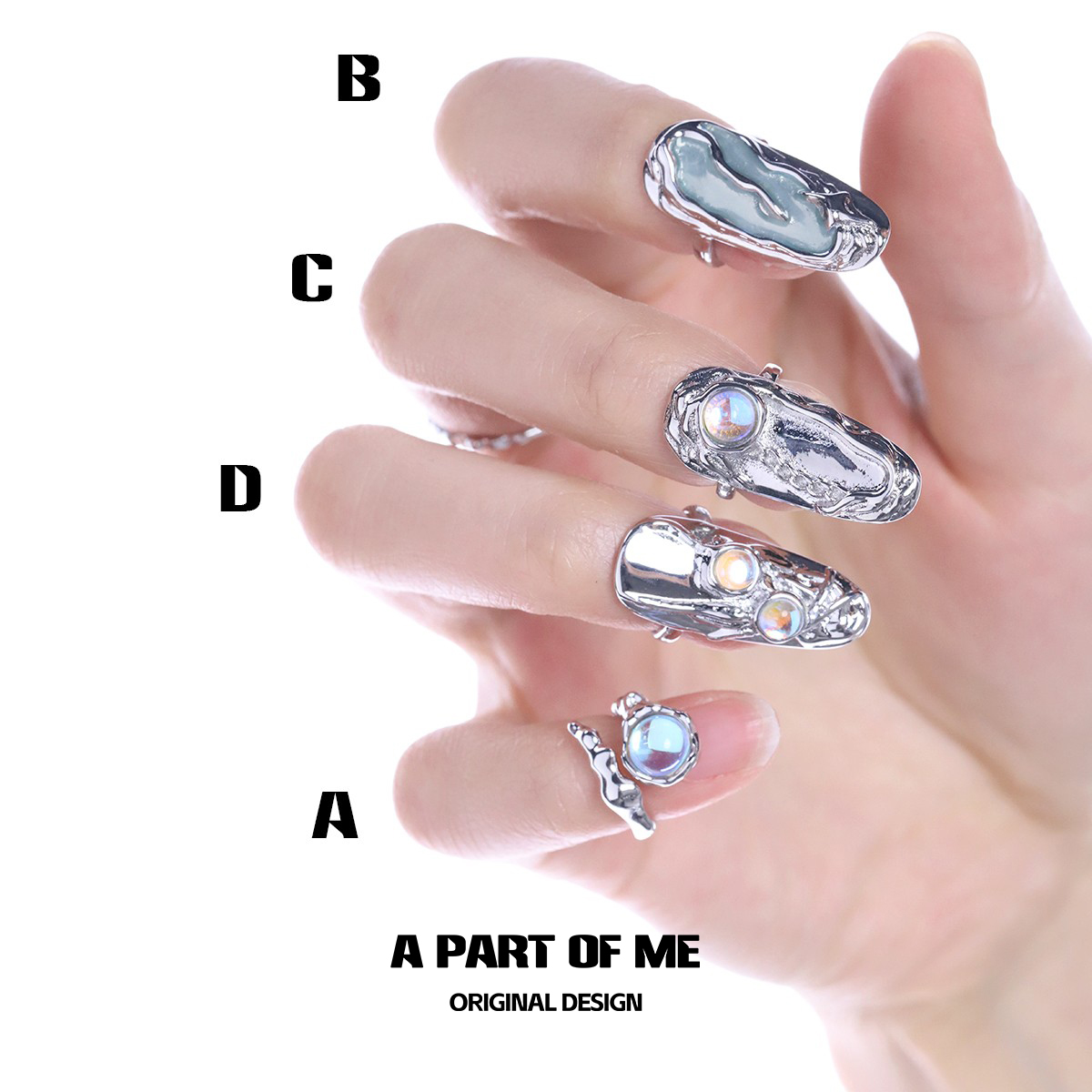 原创穿戴戒指神器美甲