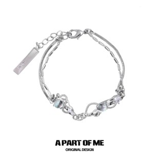 幻梦系列 小众不规则夏日清凉带钻月光石手链 如梦似幻高级感