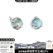 奔赴山海 925纯银耳钉原创小众设计飞鸟与鱼情侣男女耳饰养耳洞