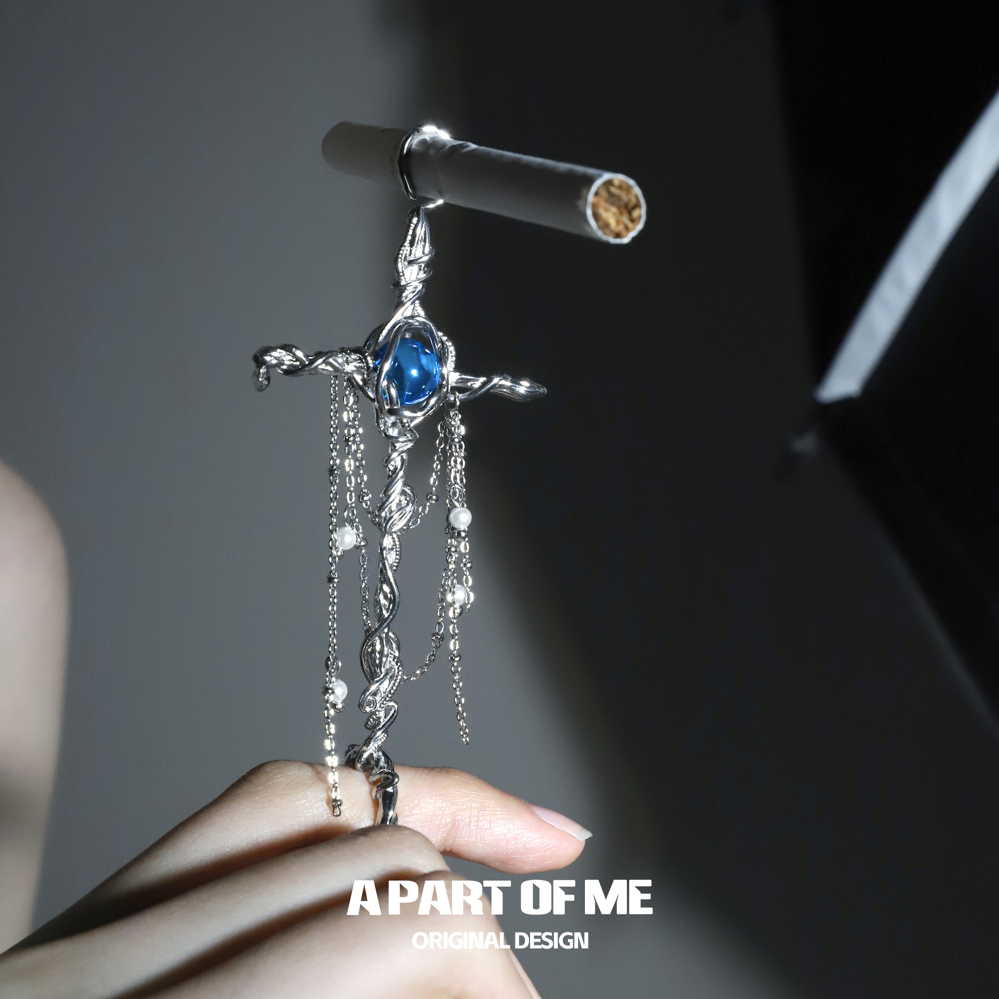 优雅抽烟不熏手 原创抽烟指环夹烟托戒指吸烟夹男女卷烟烟嘴托架