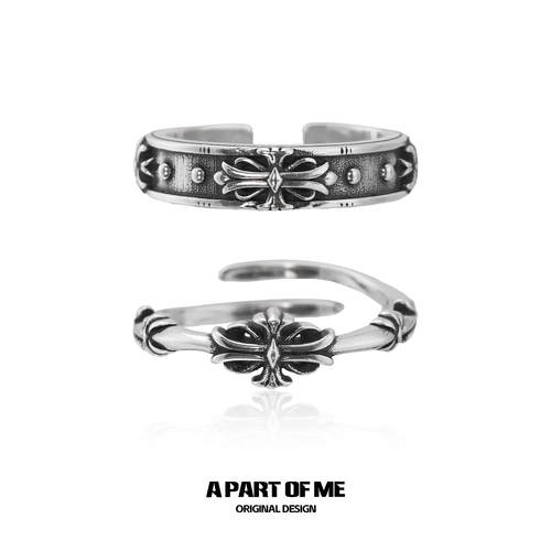 原创设计纯银鸢尾花对戒不撞款