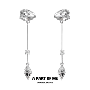 无性别原创设计无耳洞耳夹小众黑色锆石耳骨夹耳挂