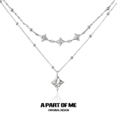 精致纯银不掉色 原创设计小众双层星星项链简约高级感冷淡锁骨链