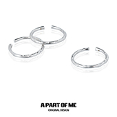 极细纯银素圈 不掉色实心戒指原创小众高级感冷淡叠戴食指戒