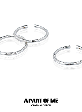 极细纯银素圈！不掉色实心戒指原创小众高级感冷淡叠戴食指戒