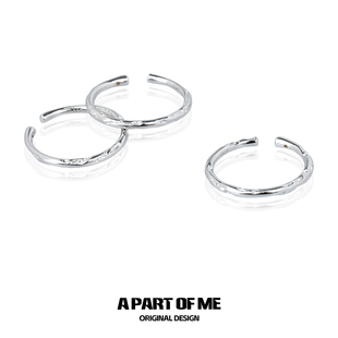 极细纯银素圈 不掉色实心戒指原创小众高级感冷淡叠戴食指戒